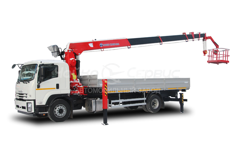 Кран-манипулятор ISUZU FORWARD 18.0 (FVR34) с КМУ TAURUS 086А и сертифицированной люлькой