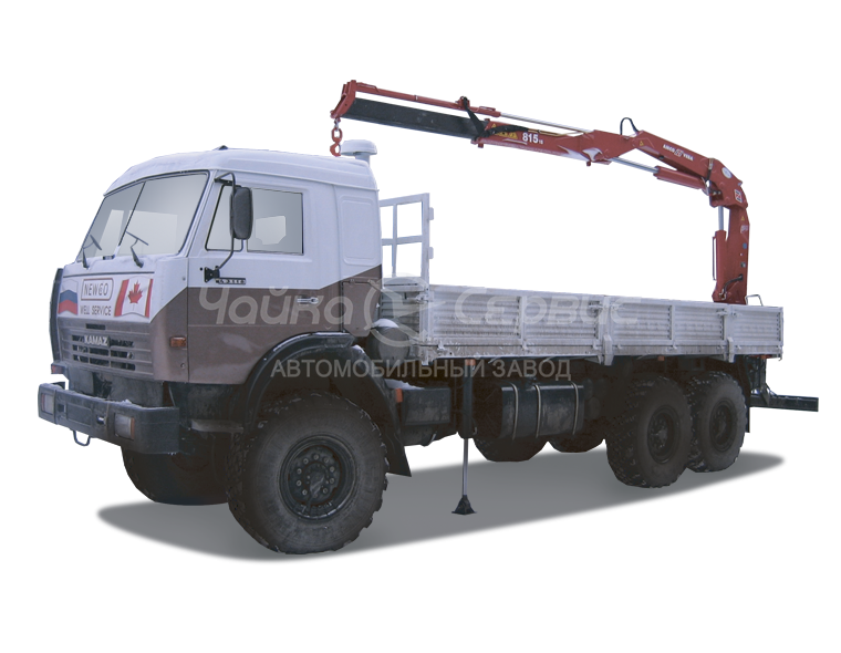 Кран-манипулятор КАМАЗ-43118 с КМУ Чайка NR на заднем свесе