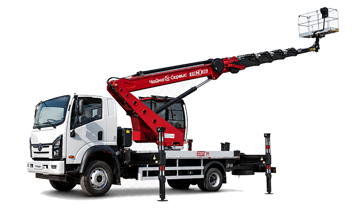 Автогидроподъемник телескопический (стрела за кабиной) Sollers TR120 с АГП Чайка TR336